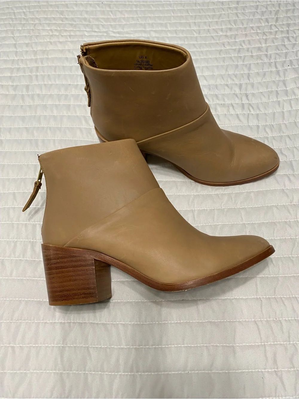 Nisolo Tan Leather Ankle Boots Women’s Size 8